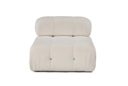 Atelier Del Sofa Sofá de 1 Plaza Bubble O1 Beige, Estructura Madera de Haya, Tejido Poliéster, Comodidad y Diseño Elegante